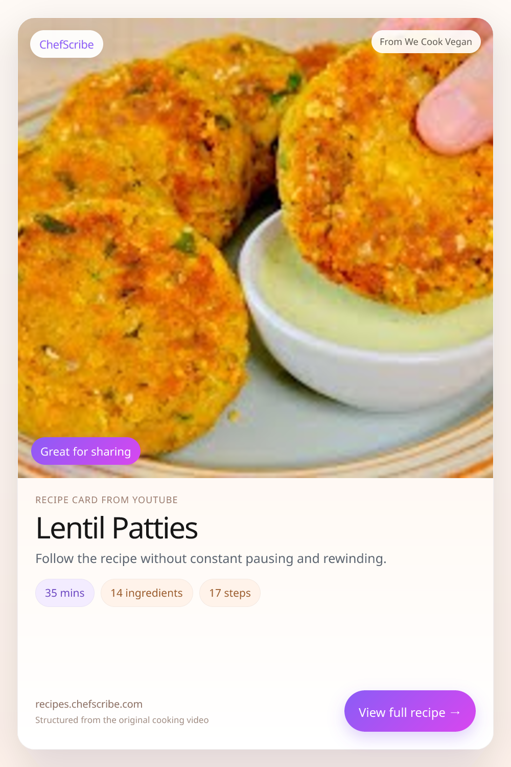 Lentil Patties Recipe | We Cook Vegan